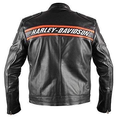 WWE Bill Goldberg Harley Davidson Biker Vintage Motorcycle Leather Jacket - Back