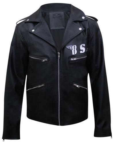 MJ0011 - BSA GEORGE MICHAEL FAITH ROCKERS REVENGE BIKER BLACK REAL LEATHER JACKET NEW