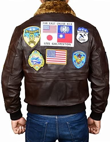 MJ0024 - Tom Cruise Top Gun Leather Jacket-back