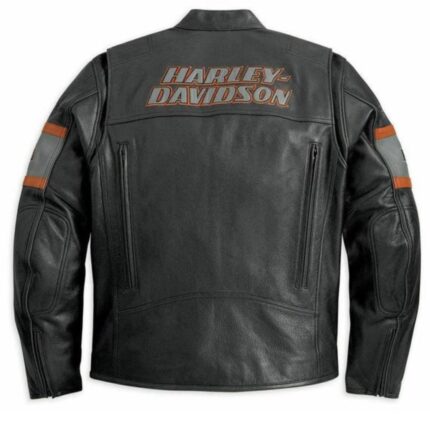 MJ0034 - Harley Davidson Screaming Eagle Motorcycle Jacket-back side