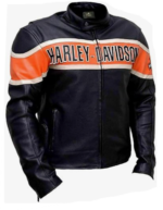 MJ0027 - Harley Davidson Victory Lane Leather Jacket-side