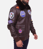 MJ0024 - Tom Cruise Top Gun Leather Jacket-side