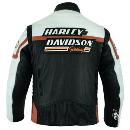 Harley Davidson Men's Raceway Screamin Eagle leather jacket - Back